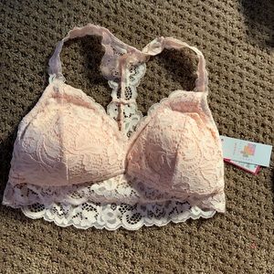 Pink Padded Racerback Bralette